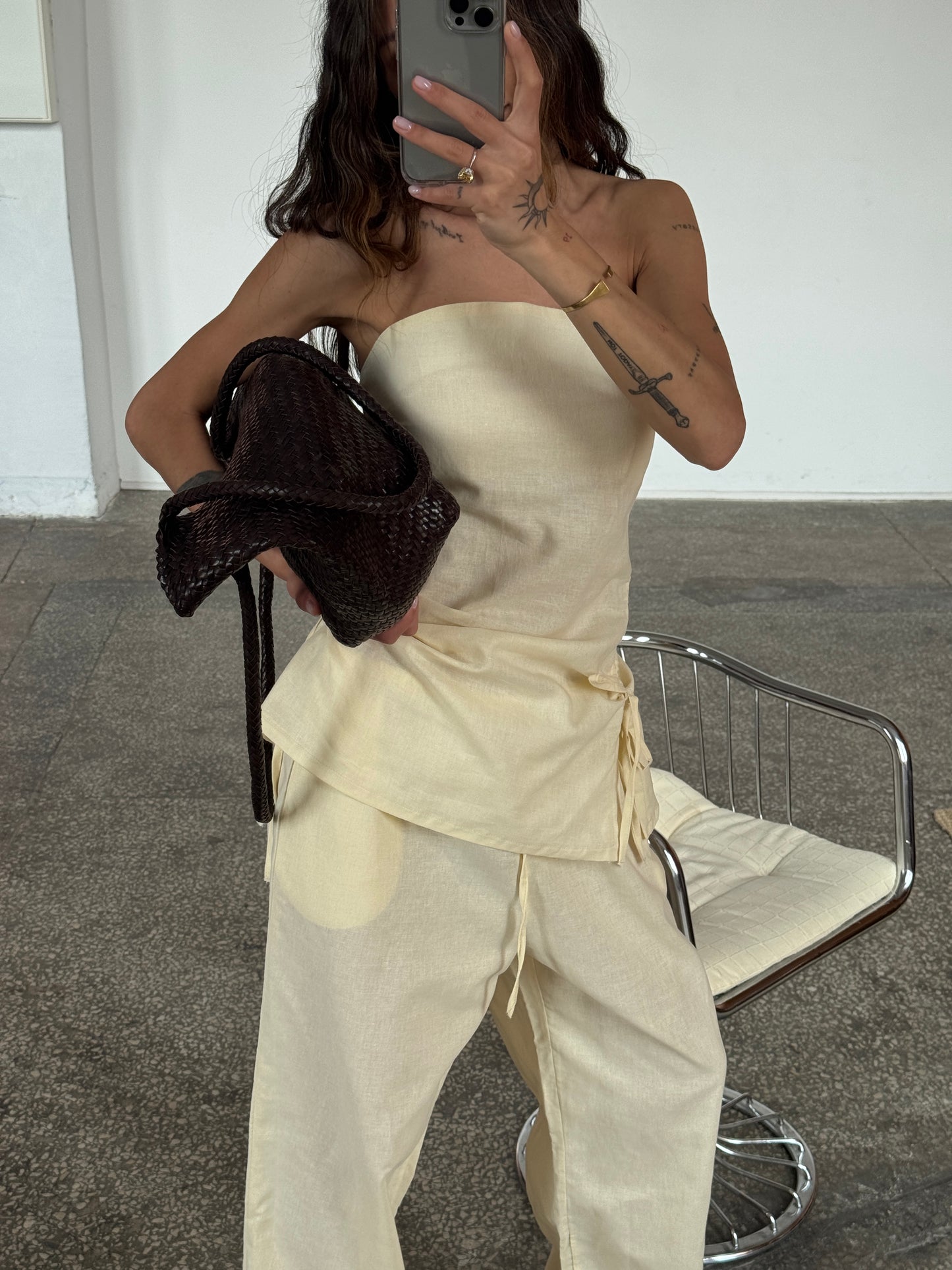 Штани з льону