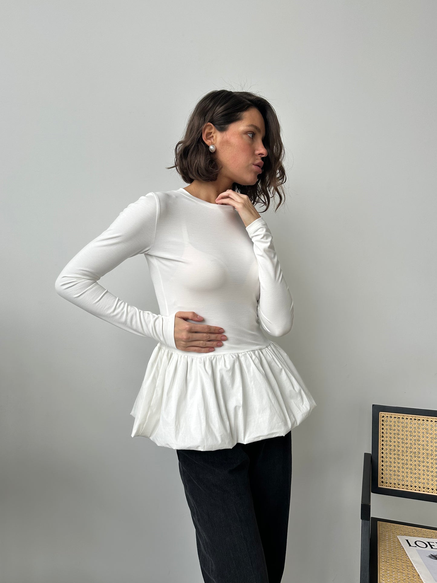 Лонгслів з баскою