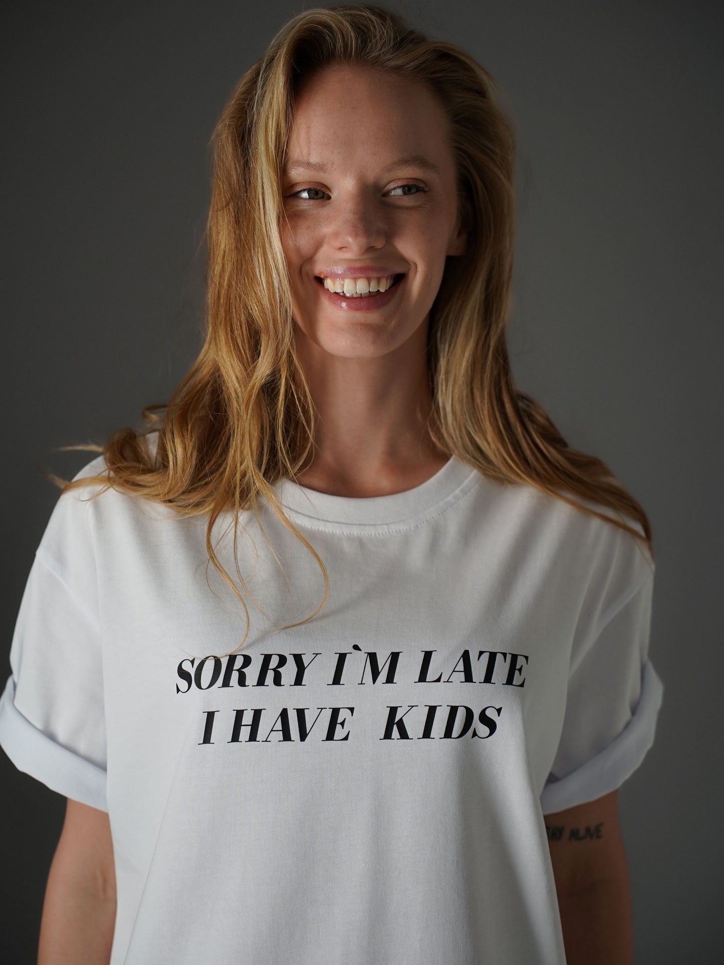 Футболка «Sorry I’m late I have kids»