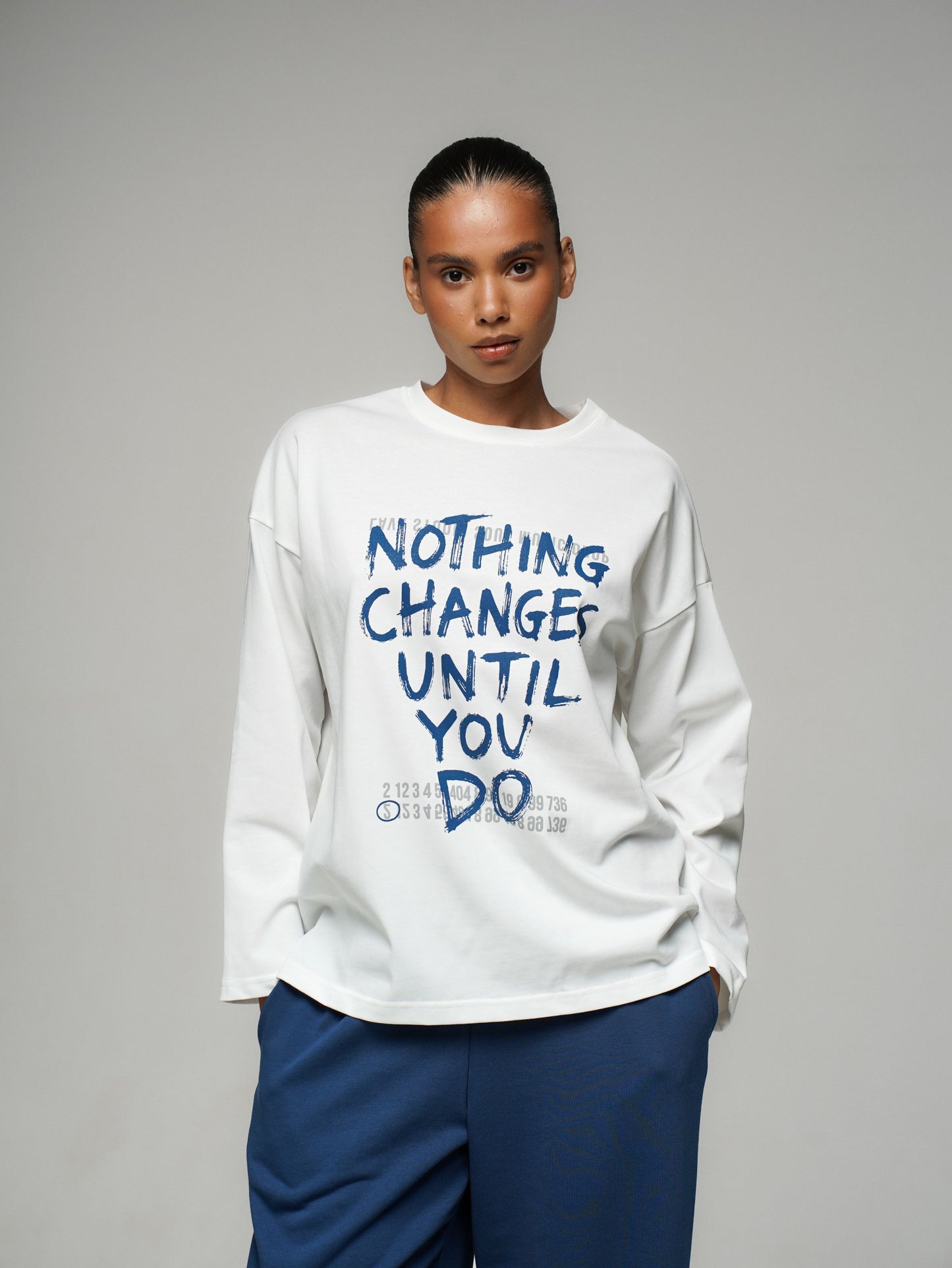 Лонгслів «Nothing changes until you do»