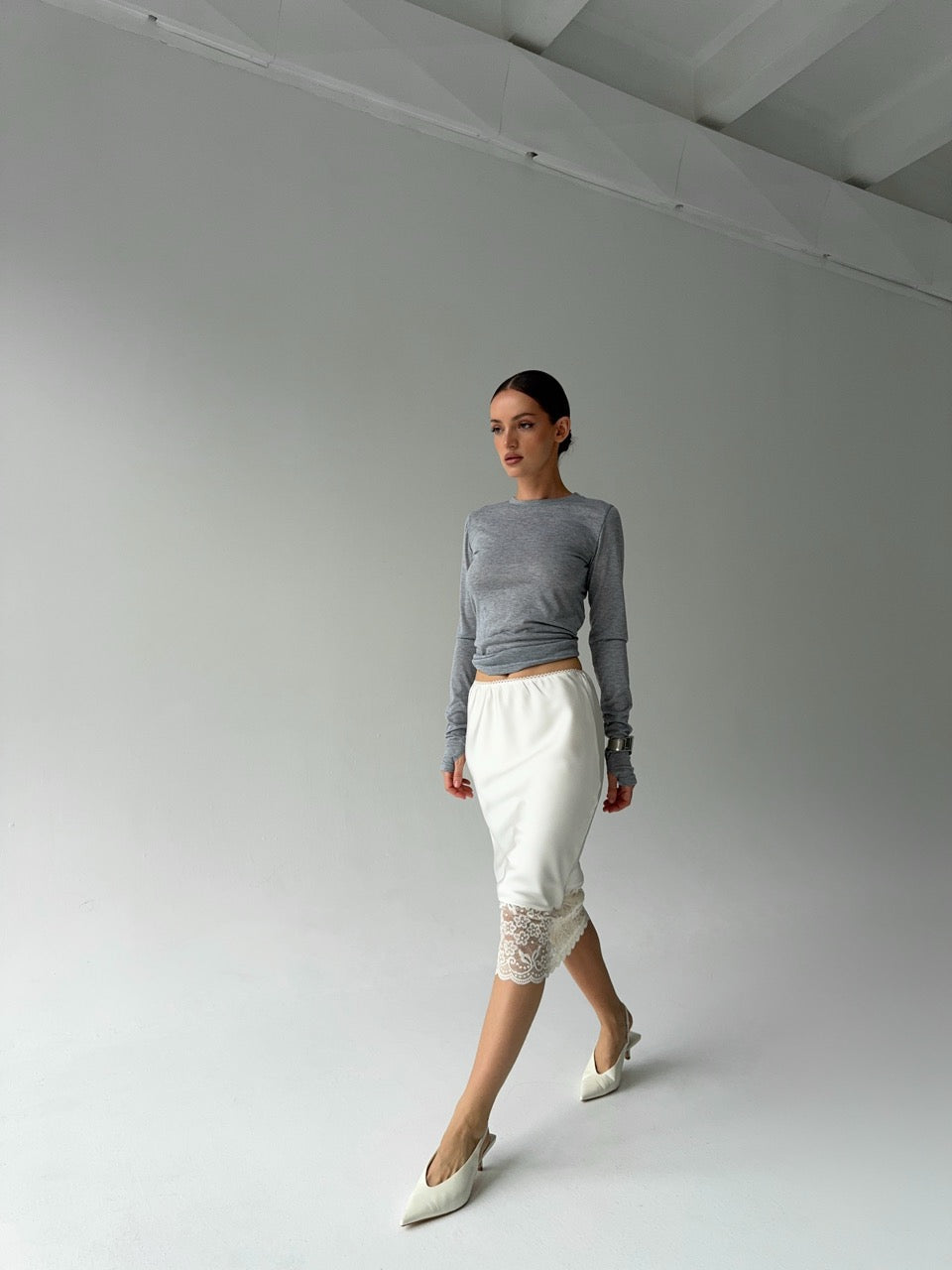 Спідниця з сатину