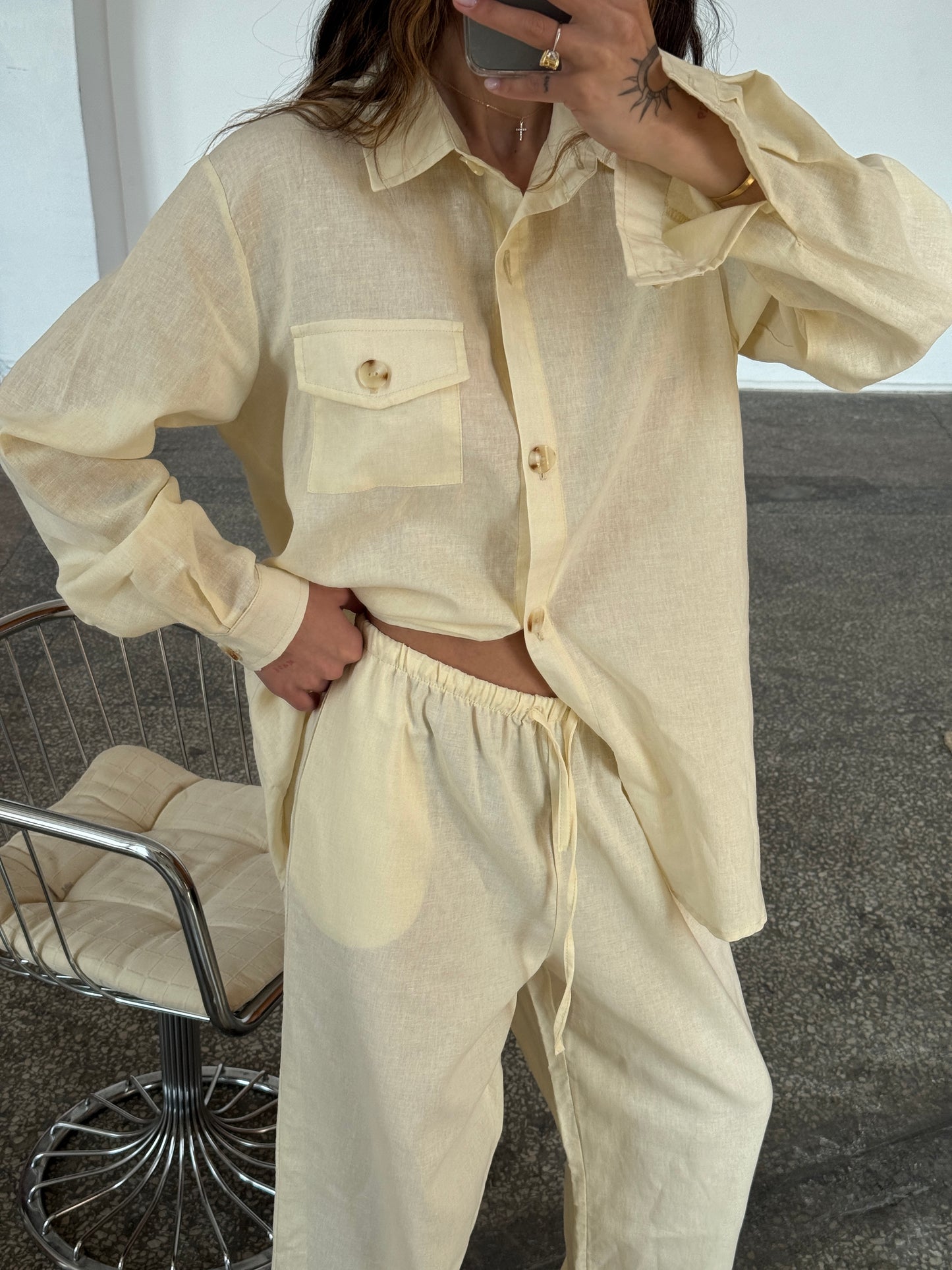 Штани з льону