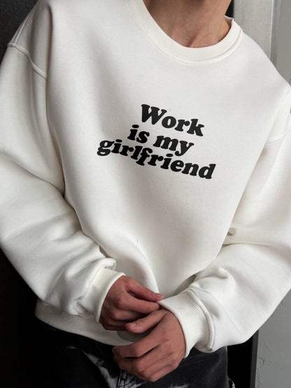 Світшот чоловічий  «Work is my girlfriend»
