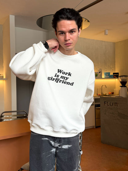 Світшот чоловічий  «Work is my girlfriend»