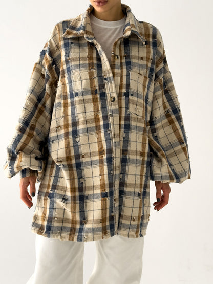 Сорочка тепла картата