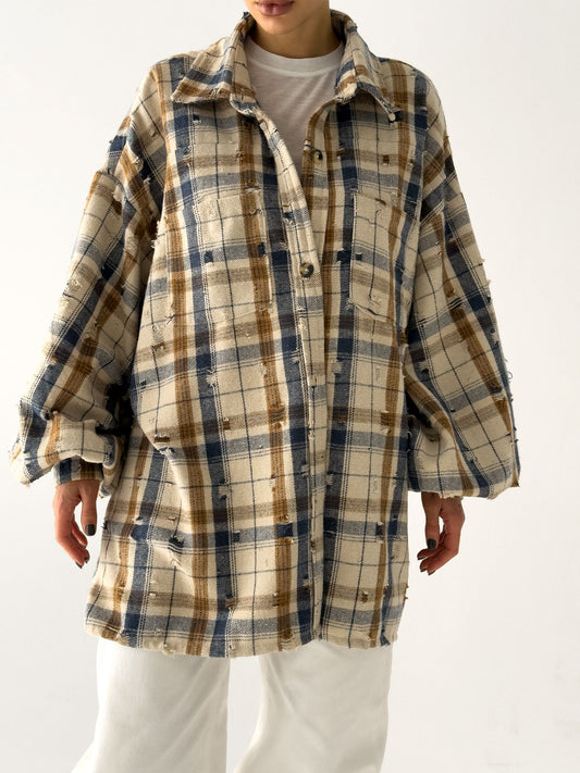 Сорочка тепла картата