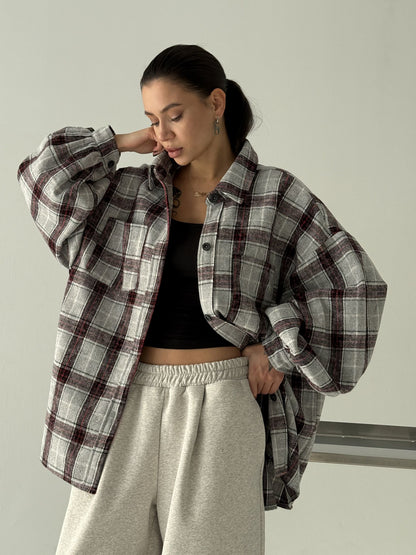 Сорочка тепла картата