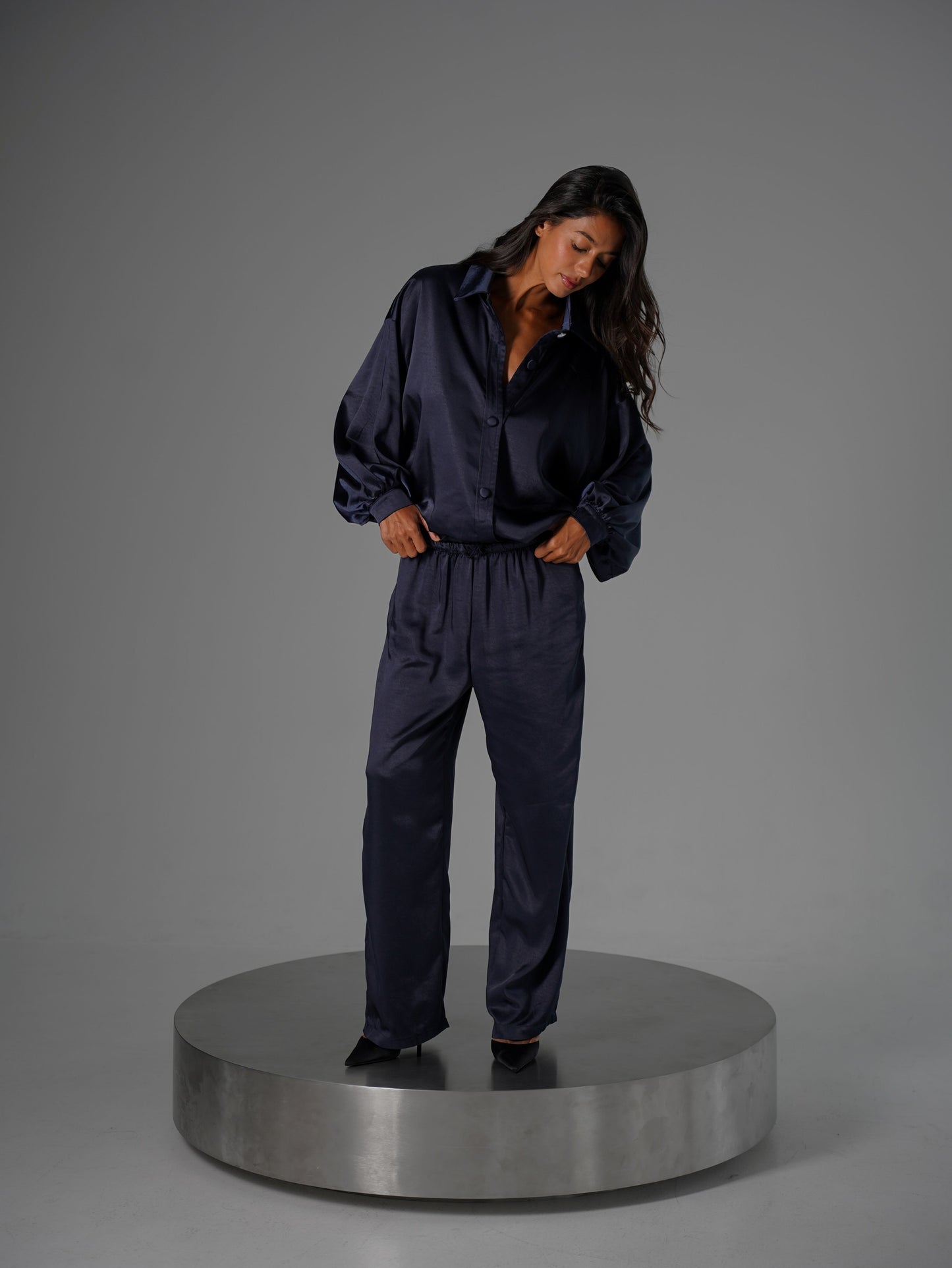 Сатиновий костюм з сорочкою