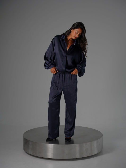 Сатиновий костюм з сорочкою