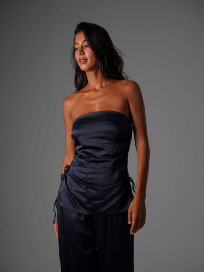 Сатиновий костюм з топом