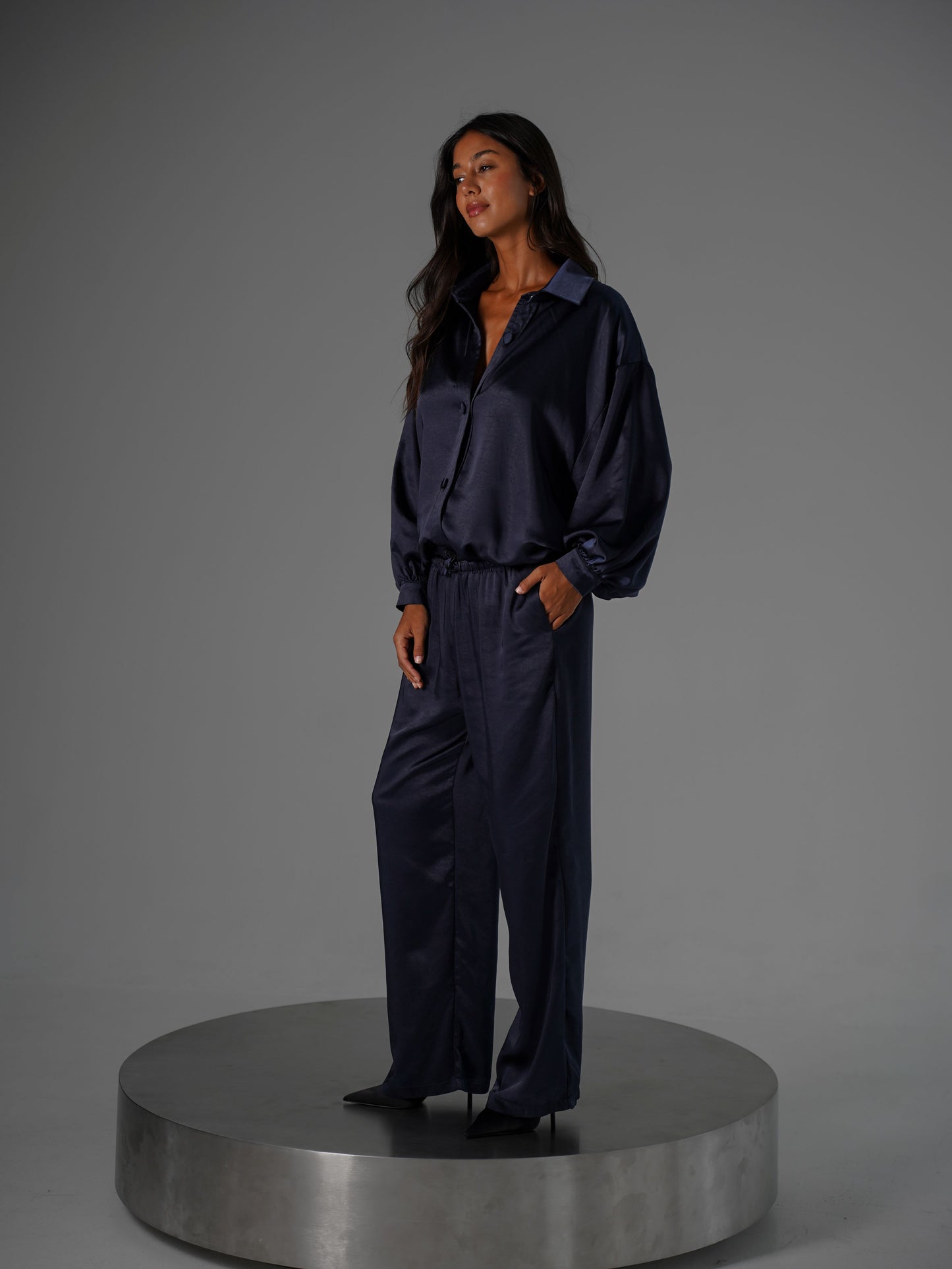 Сатиновий костюм з сорочкою