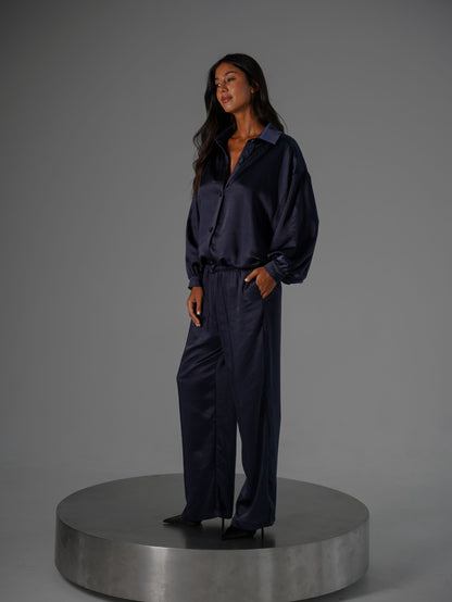 Сатиновий костюм з сорочкою