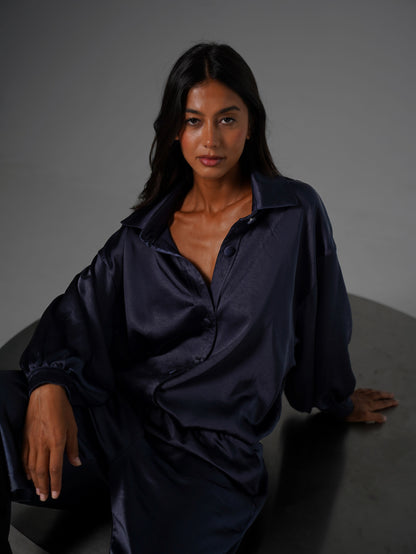 Сатиновий костюм з сорочкою