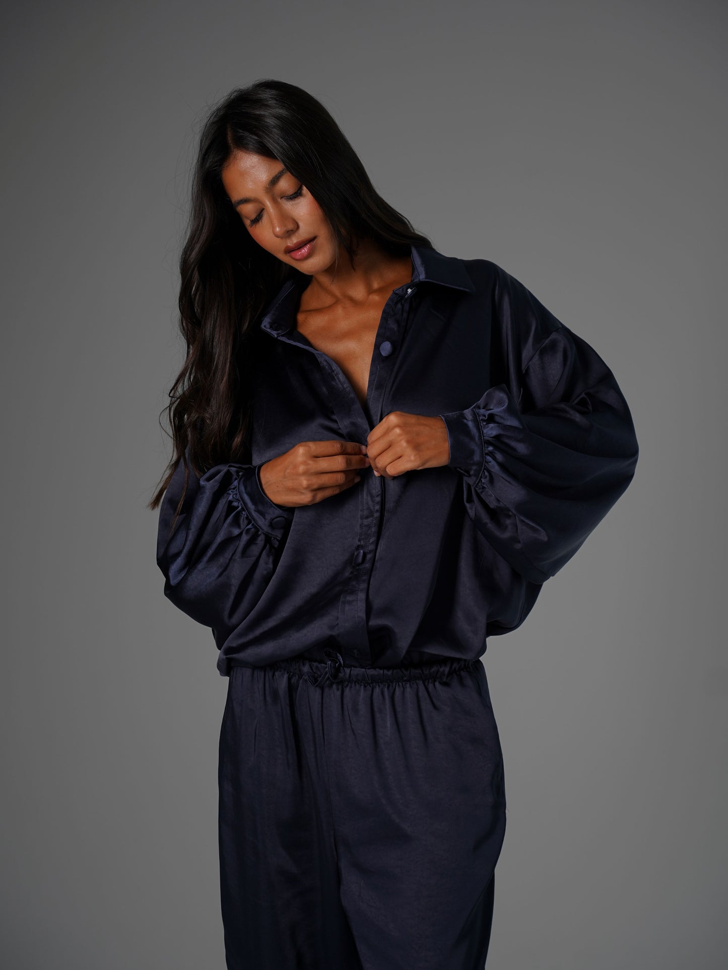 Сатиновий костюм з сорочкою