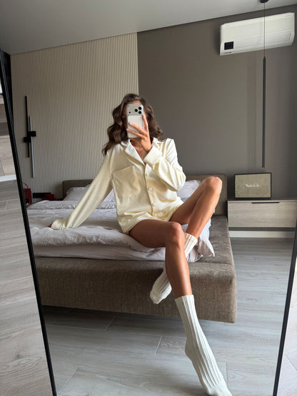 Піжама велюрова з шортами